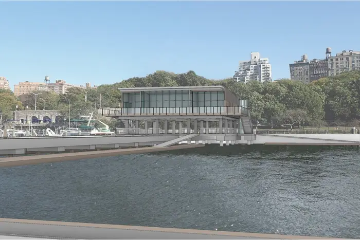 A rendering of the new boat basin at Riverside Park, Viewed from the Marina Looking Northeast